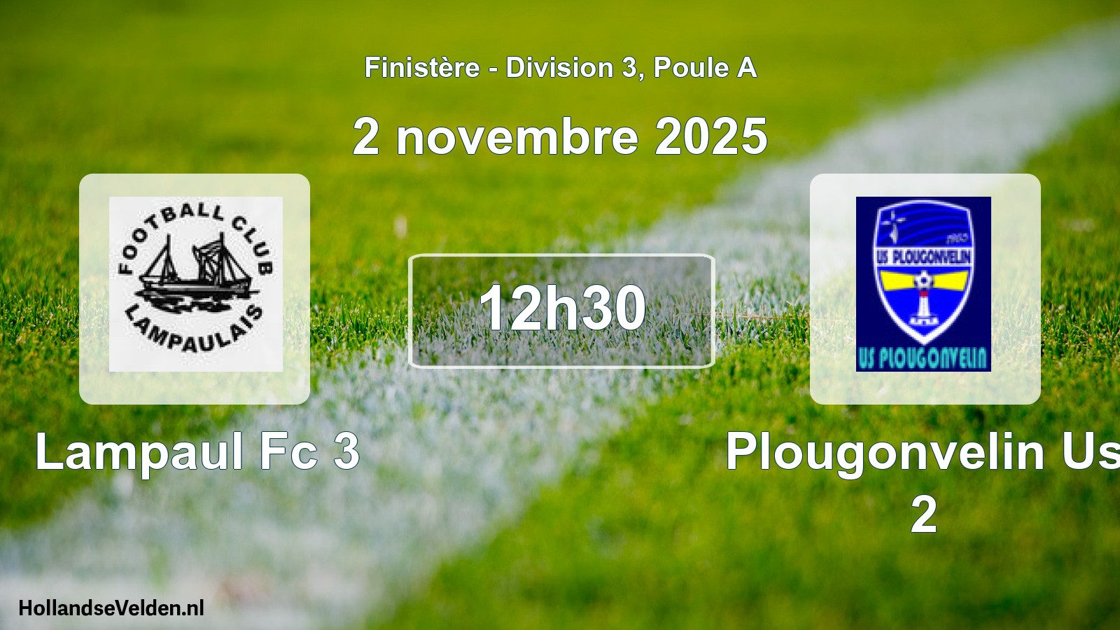 Geplande wedstrijd: Lampaul Fc 3 - Plougonvelin Us 2 (2 novembre 2025)