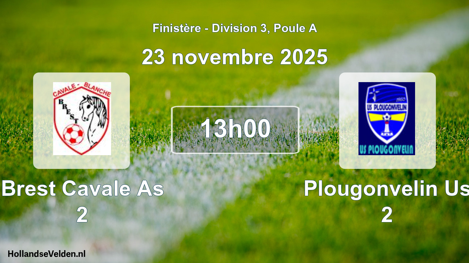 Geplande wedstrijd: Brest Cavale As 2 - Plougonvelin Us 2 (23 november 2025)