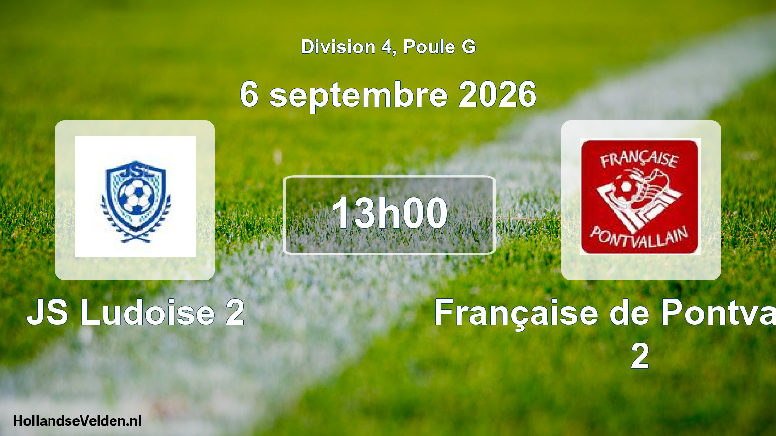 Scheduled Match: JS Ludoise 2 - Française de Pontvallain 2 (6 September 2026)
