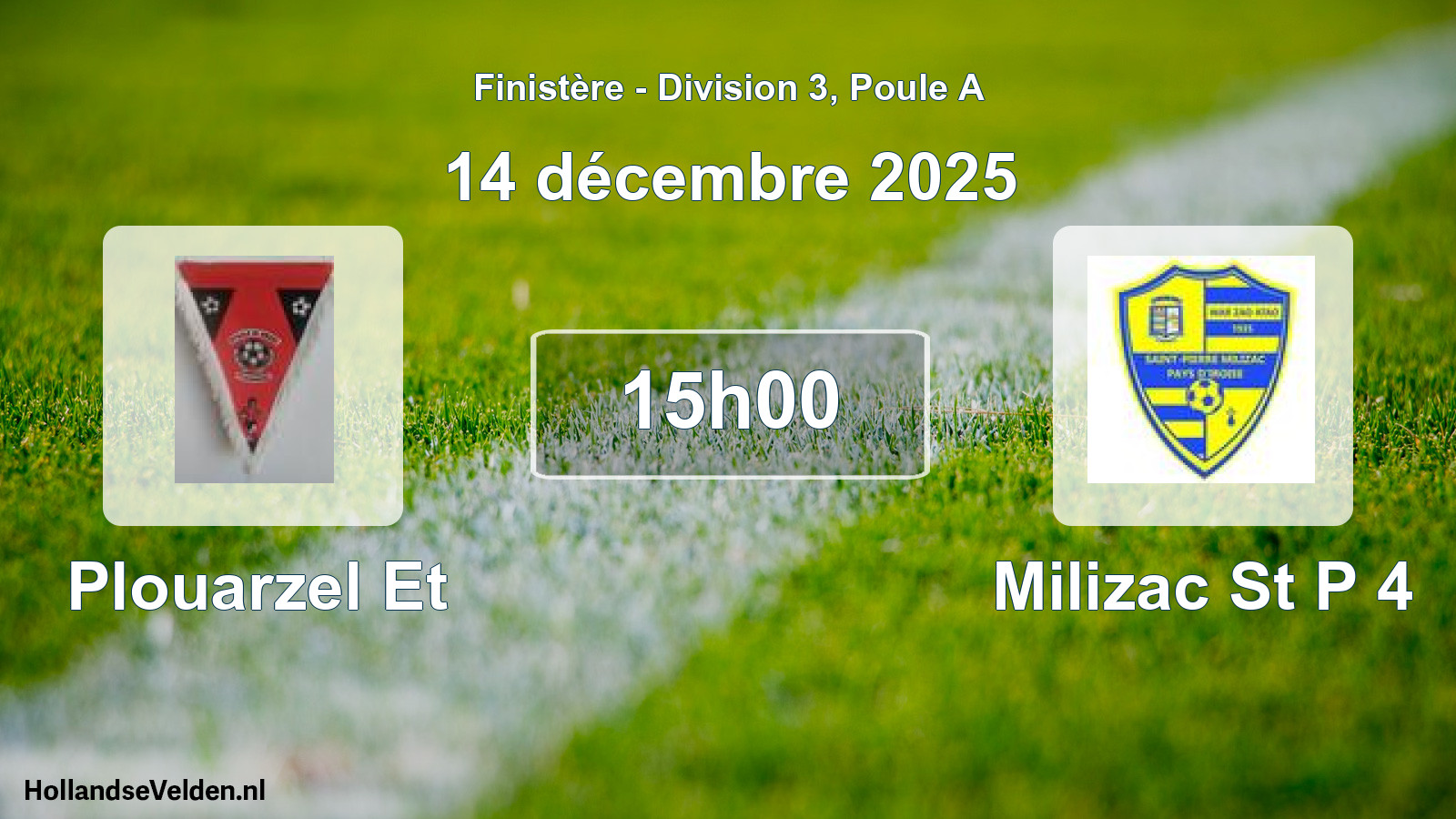 Geplande wedstrijd: Plouarzel Et - Milizac St P 4 (14 décembre 2025)