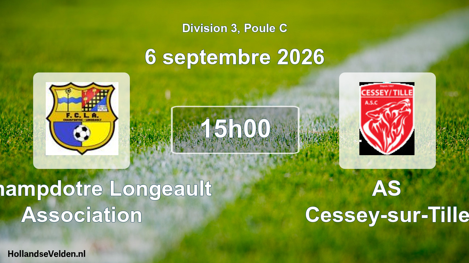 Match programmé: F. Champdotre Longeault Association - AS Cessey-sur-Tille (6 septembre 2026)