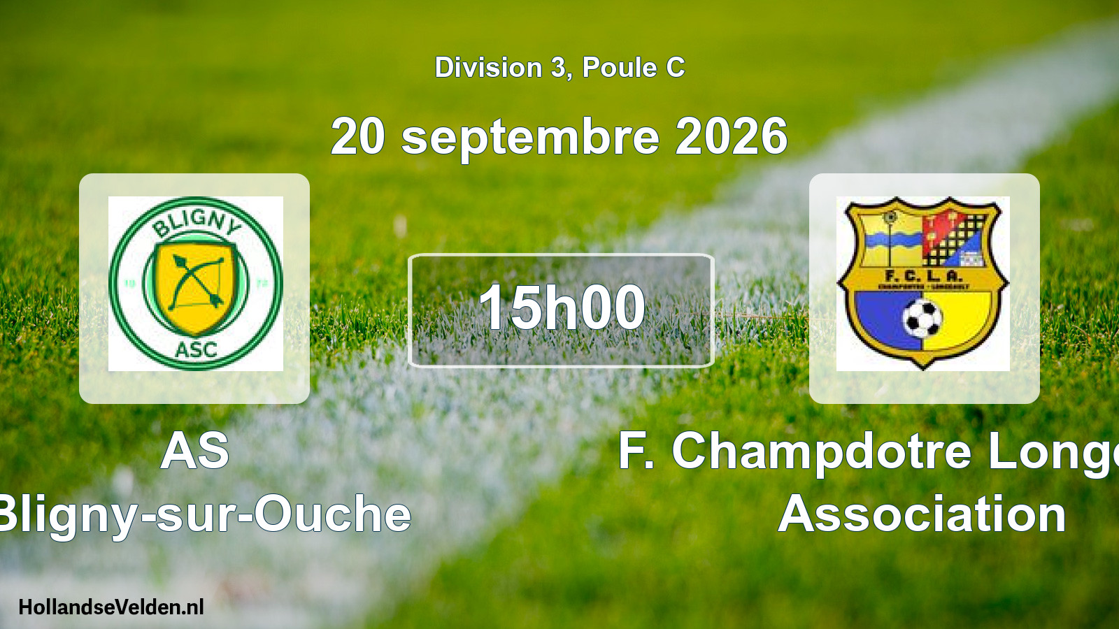 Match programmé: AS Bligny-sur-Ouche - F. Champdotre Longeault Association (20 septembre 2026)