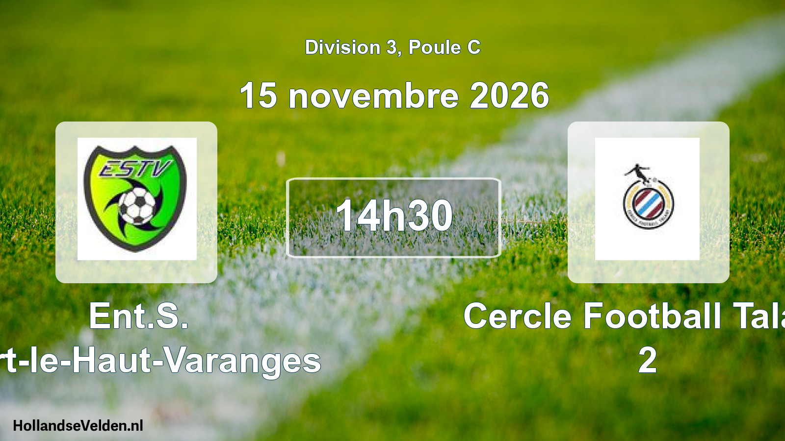 Match programmé: Ent.S. Tart-le-Haut-Varanges - Cercle Football Talant 2 (15 novembre 2026)