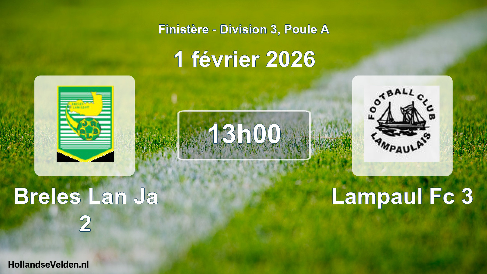 Scheduled Match: Breles Lan Ja 2 - Lampaul Fc 3 (1 February 2026)