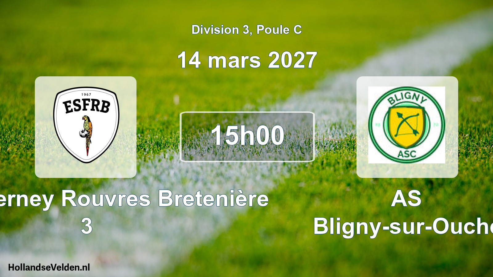 Match programmé: ES Fauverney Rouvres Bretenière 3 - AS Bligny-sur-Ouche (14 mars 2027)