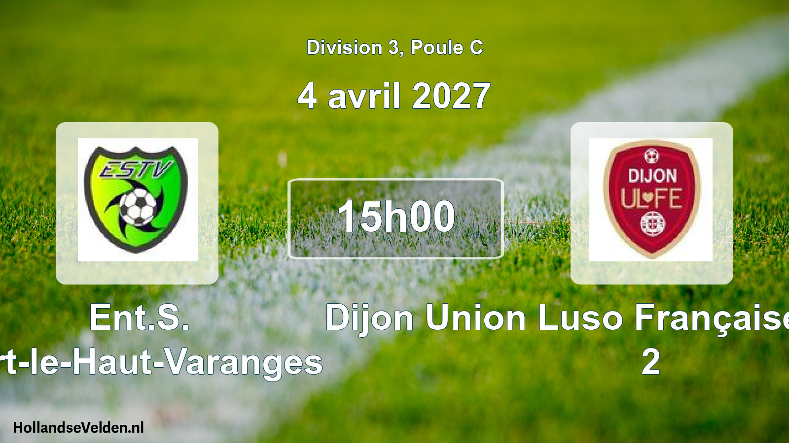 Match programmé: Ent.S. Tart-le-Haut-Varanges - Dijon Union Luso Française Européen 2 (4 avril 2027)