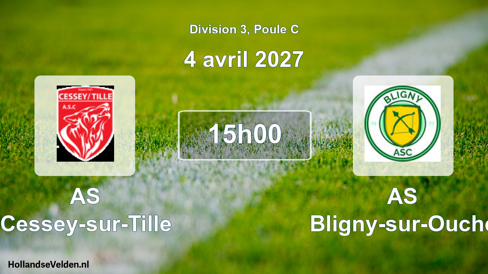 Match programmé: AS Cessey-sur-Tille - AS Bligny-sur-Ouche (4 avril 2027)