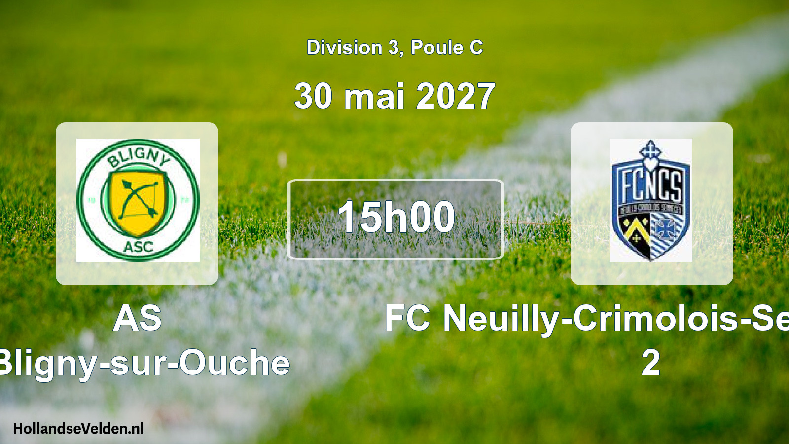 Scheduled Match: AS Bligny-sur-Ouche - FC Neuilly-Crimolois-Sennecey 2 (30 May 2027)