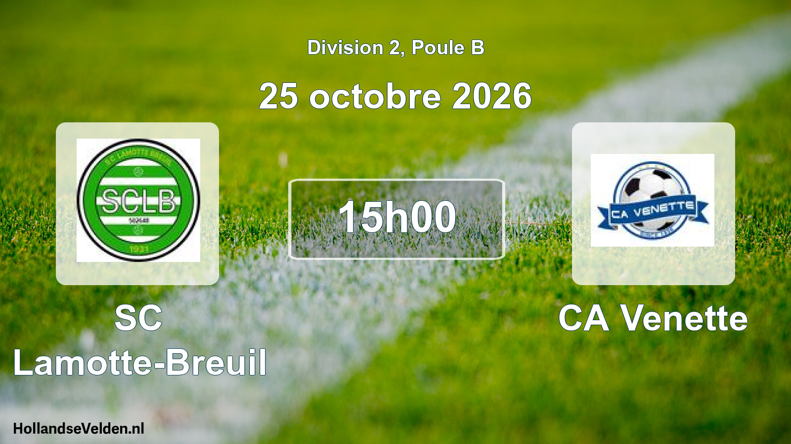 Match programmé: SC Lamotte-Breuil - CA Venette (25 octobre 2026)
