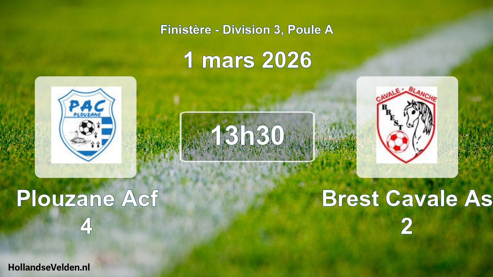 Geplande wedstrijd: Plouzane Acf 4 - Brest Cavale As 2 (1 mars 2026)