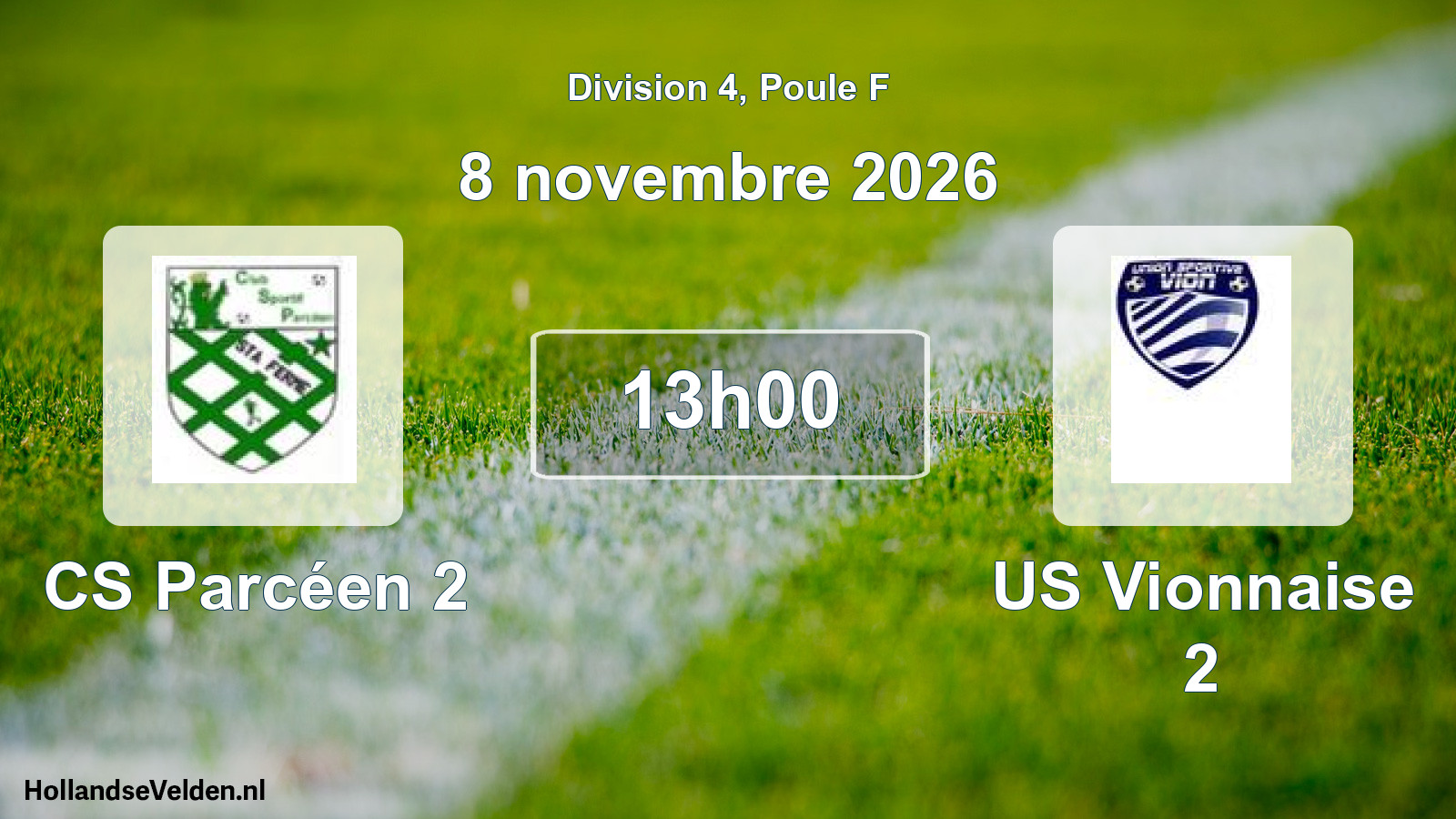 Geplande wedstrijd: CS Parcéen 2 - US Vionnaise 2 (8 november 2026)