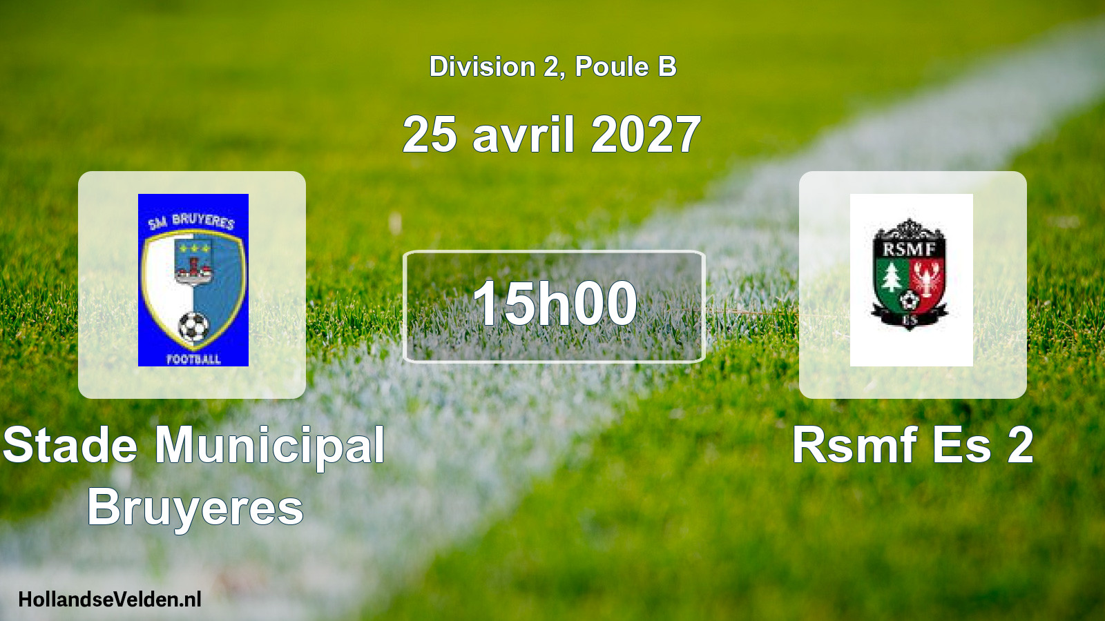 Scheduled Match: Stade Municipal Bruyeres - Rsmf Es 2 (25 April 2027)