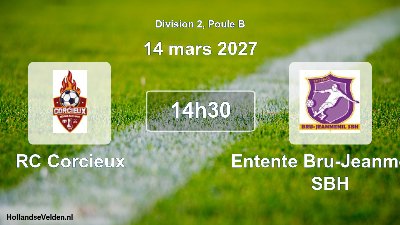 Match programmé: RC Corcieux - Entente Bru-Jeanmenil SBH (14 mars 2027)