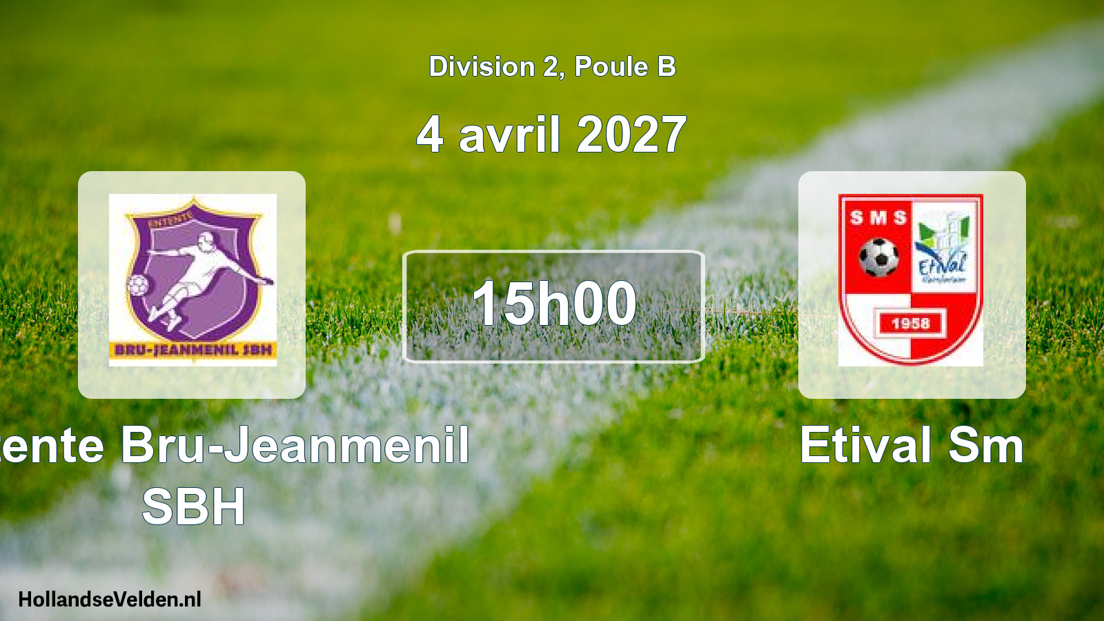 Match programmé: Entente Bru-Jeanmenil SBH - Etival Sm (4 avril 2027)