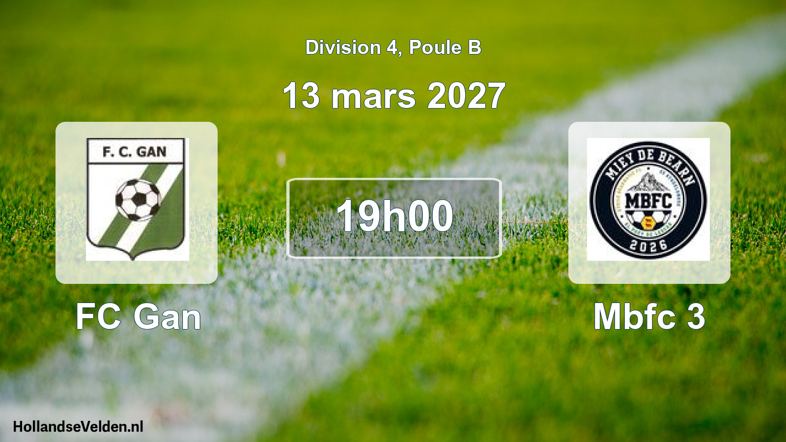 Scheduled Match: FC Gan - Mbfc 3 (13 March 2027)