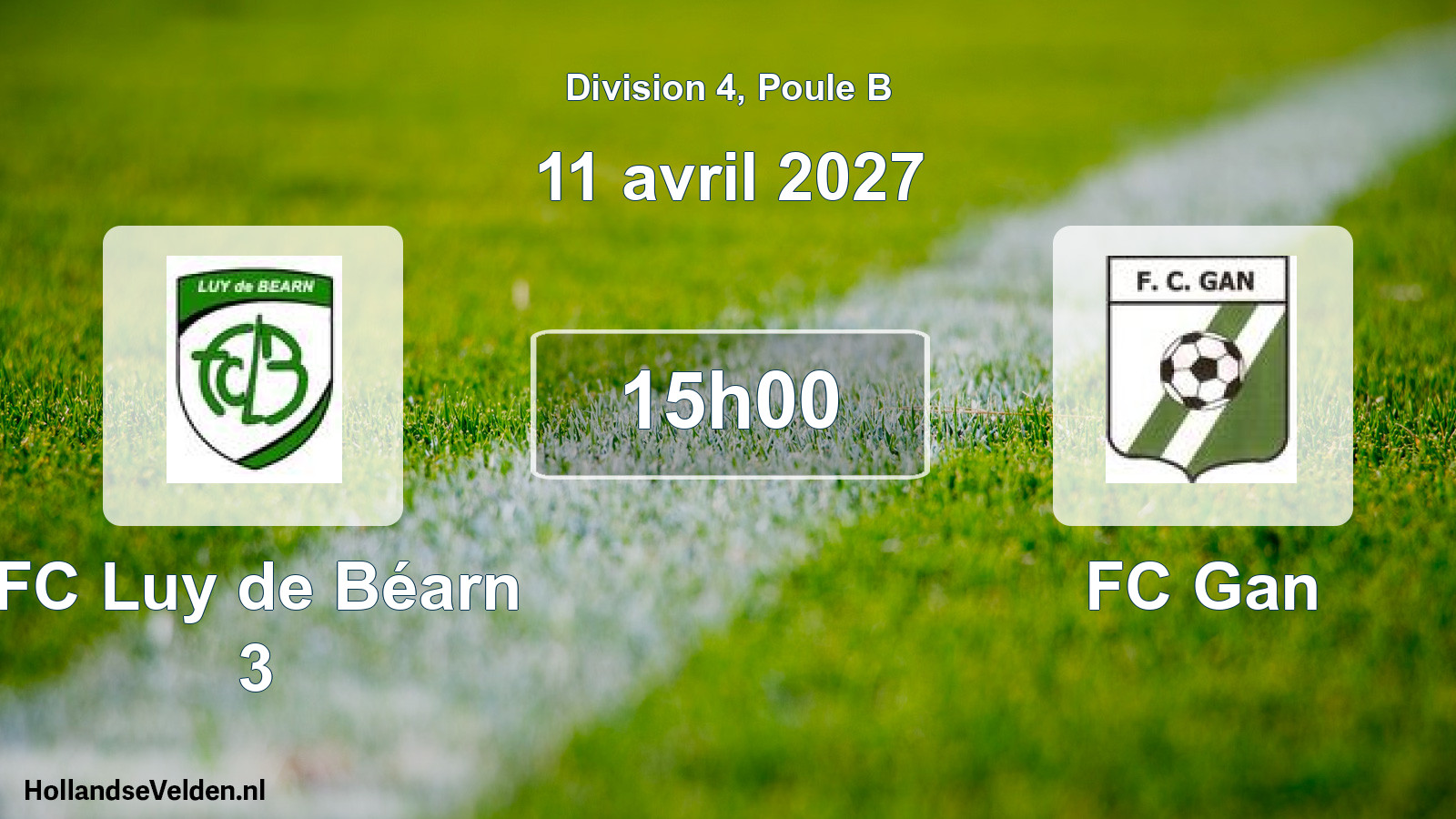 Scheduled Match: FC Luy de Béarn 3 - FC Gan (11 April 2027)