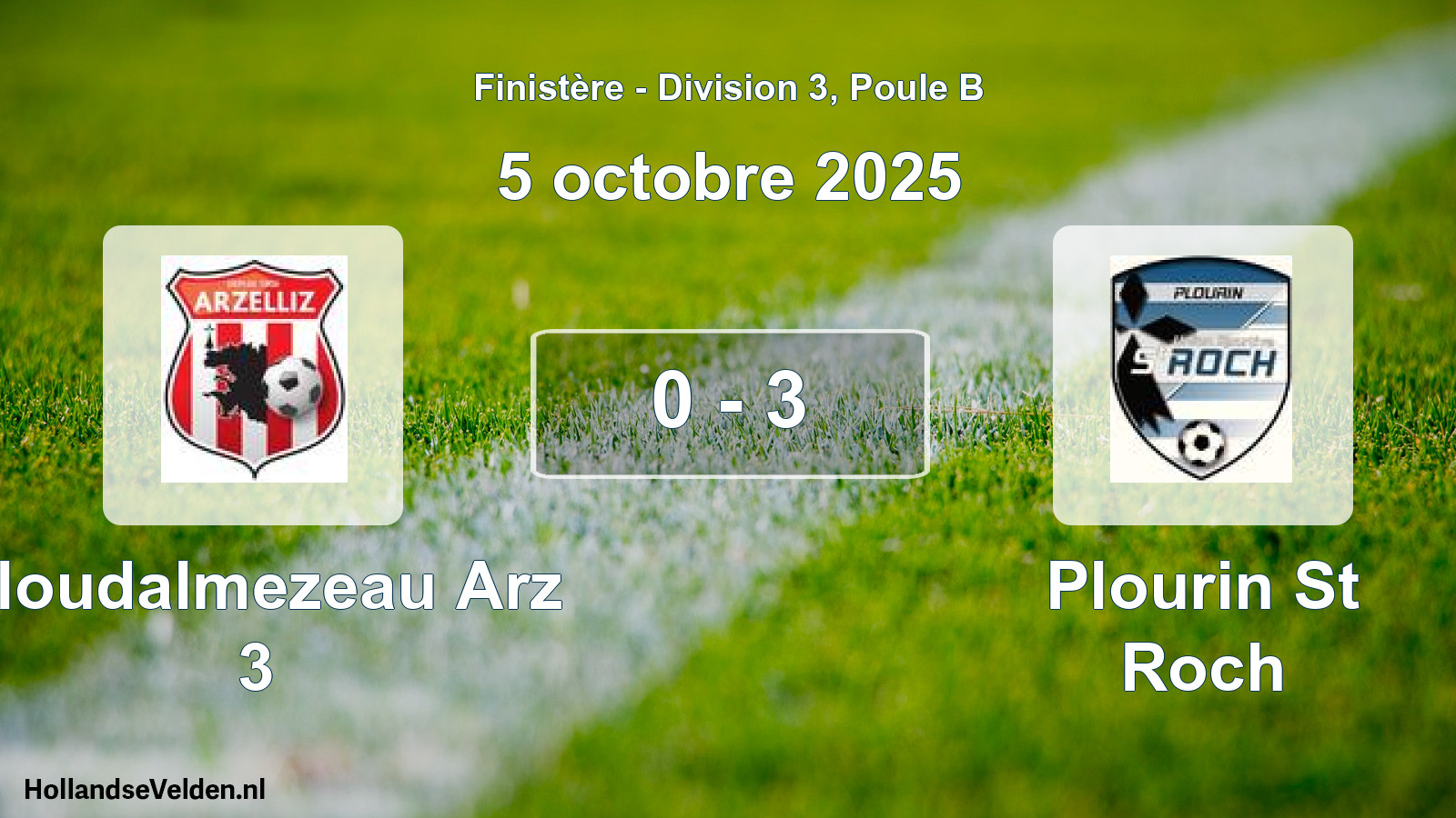 Gespeelde wedstrijd: Ploudalmezeau Arz 3 - Plourin St Roch 0 - 3 (5 oktober 2025)