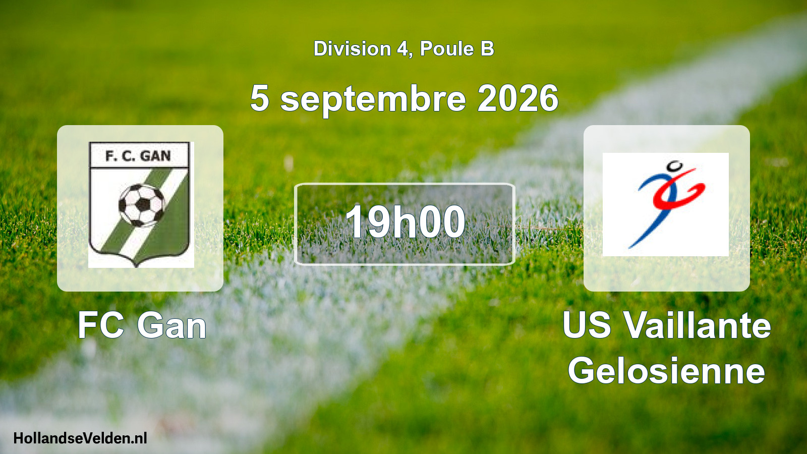 Scheduled Match: FC Gan - US Vaillante Gelosienne (5 September 2026)