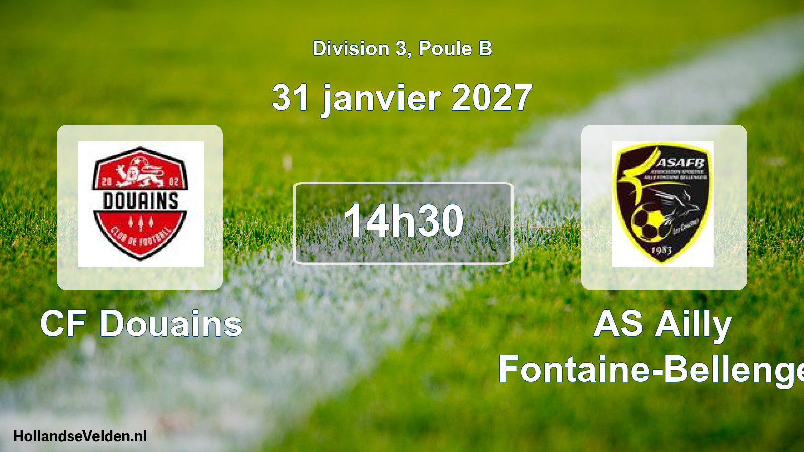 Scheduled Match: CF Douains - AS Ailly Fontaine-Bellenger (31 January 2027)