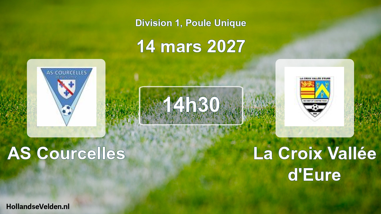 Match programmé: AS Courcelles - La Croix Vallée d'Eure (14 mars 2027)