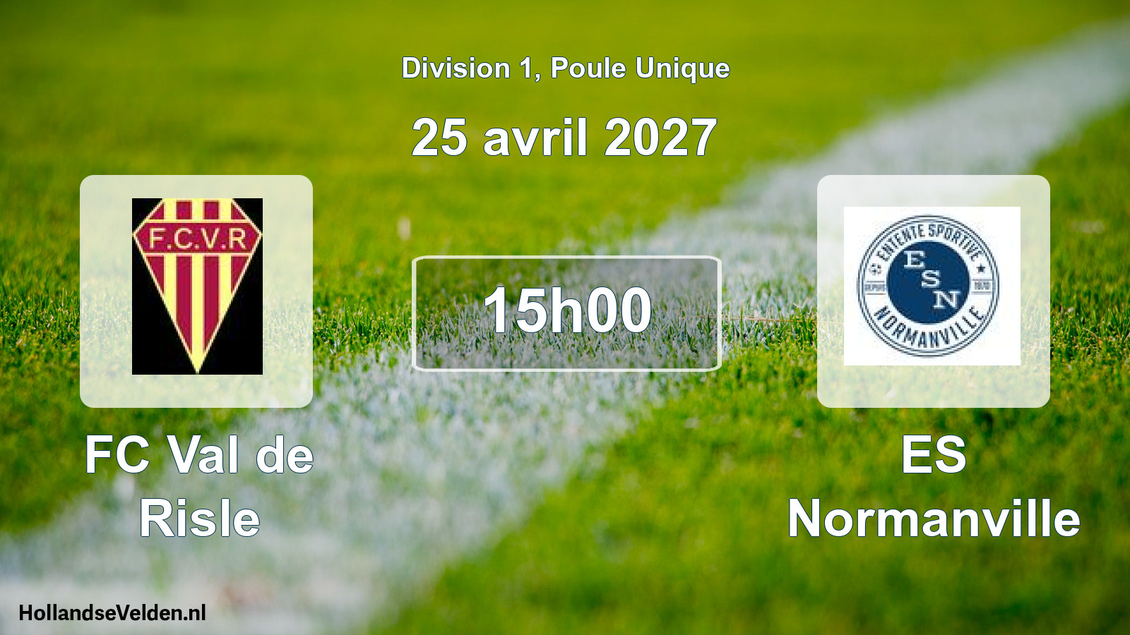 Match programmé: FC Val de Risle - ES Normanville (25 avril 2027)