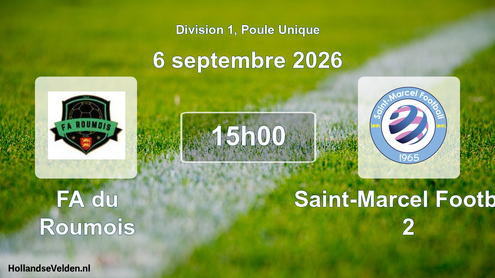 Geplande wedstrijd: FA du Roumois - Saint-Marcel Football 2 (6 september 2026)