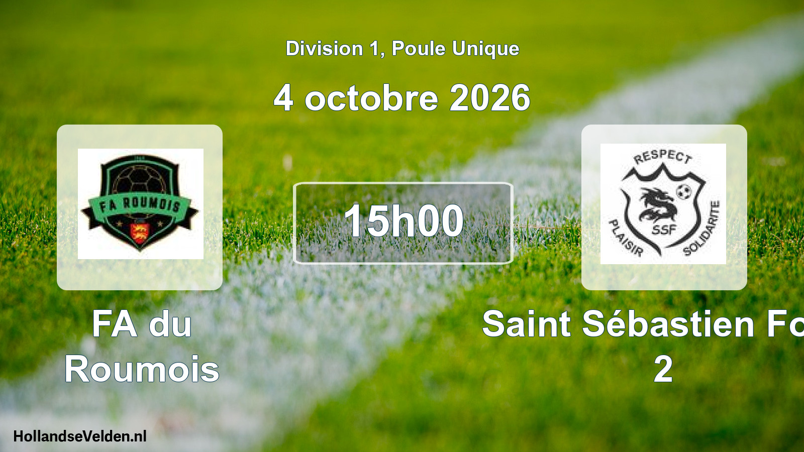 Match programmé: FA du Roumois - Saint Sébastien Foot 2 (4 octobre 2026)