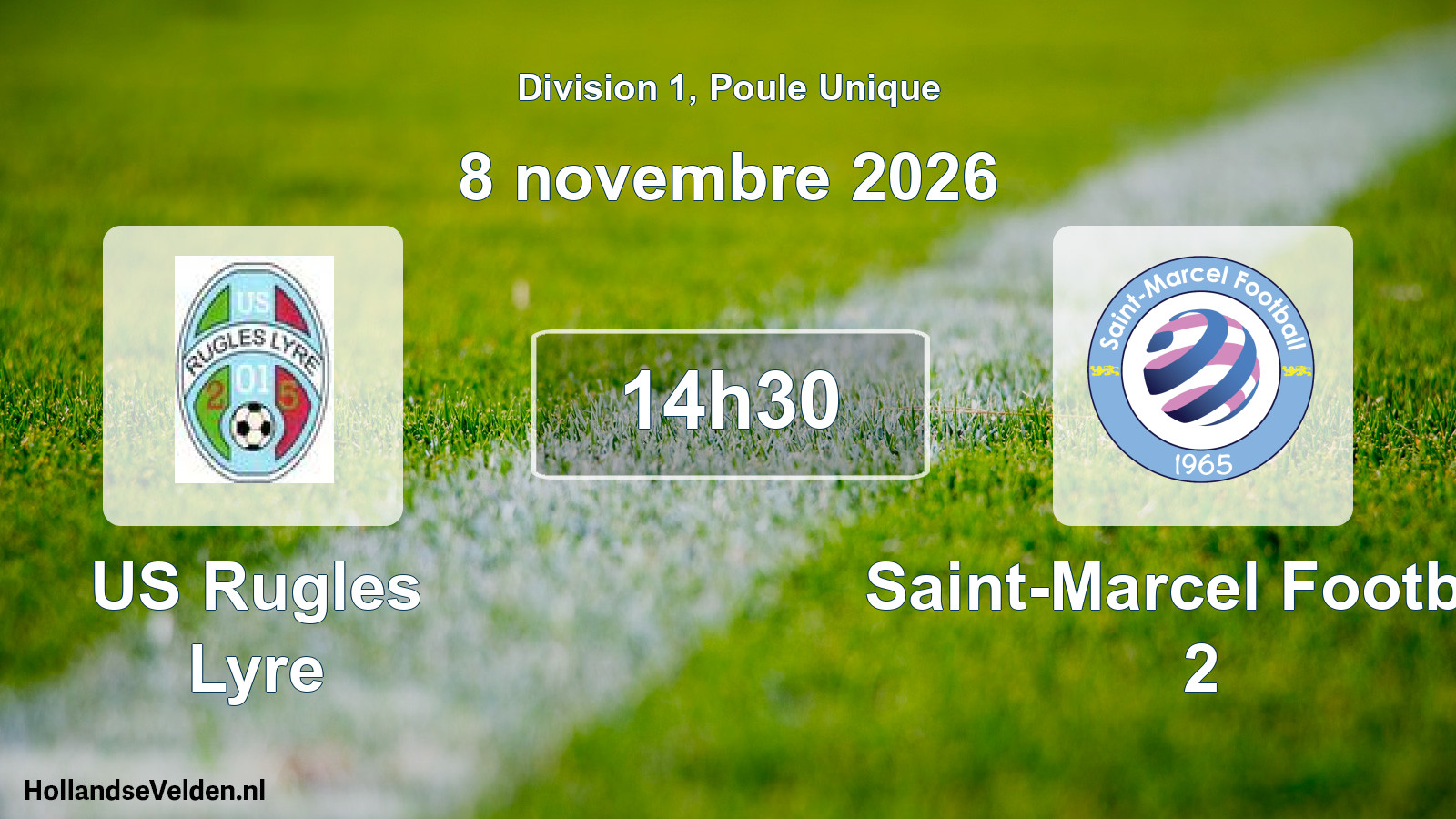 Match programmé: US Rugles Lyre - Saint-Marcel Football 2 (8 novembre 2026)