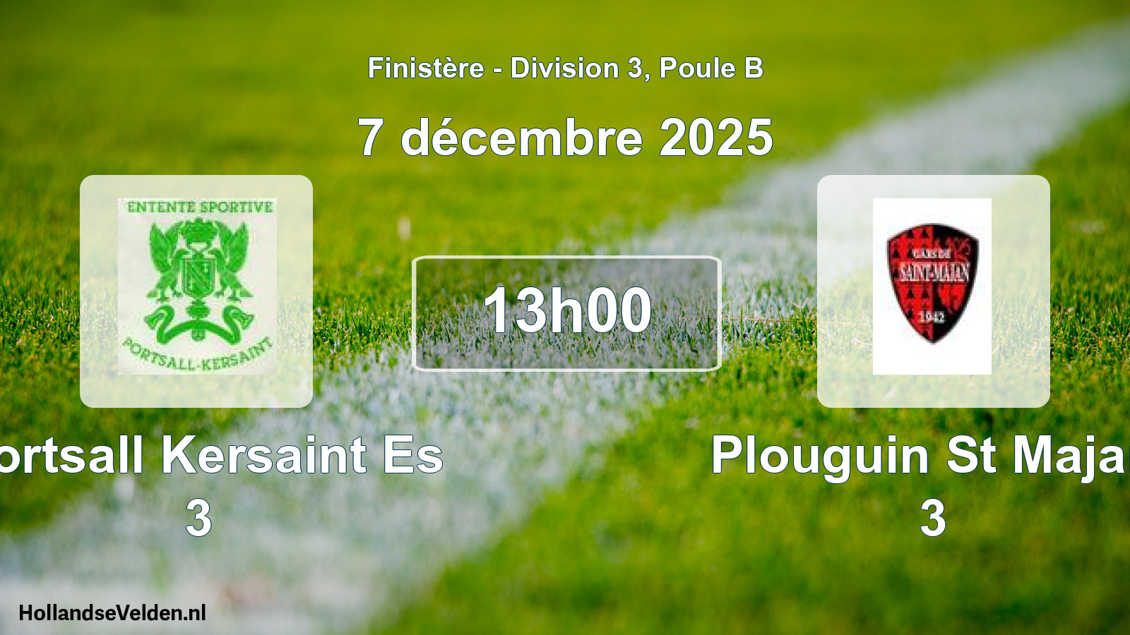Geplande wedstrijd: Portsall Kersaint Es 3 - Plouguin St Majan 3 (7 décembre 2025)