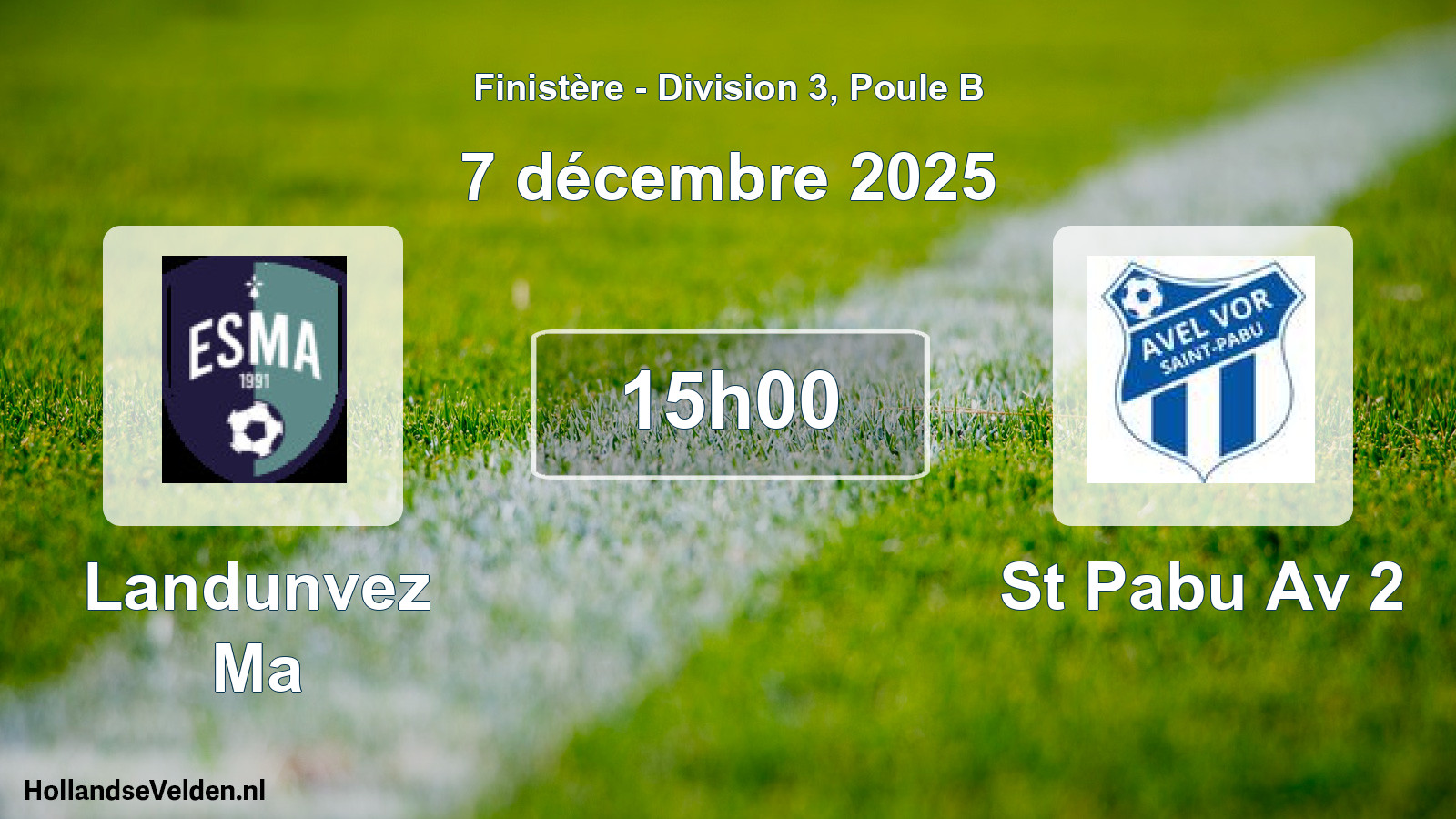 Geplande wedstrijd: Landunvez Ma - St Pabu Av 2 (7 décembre 2025)