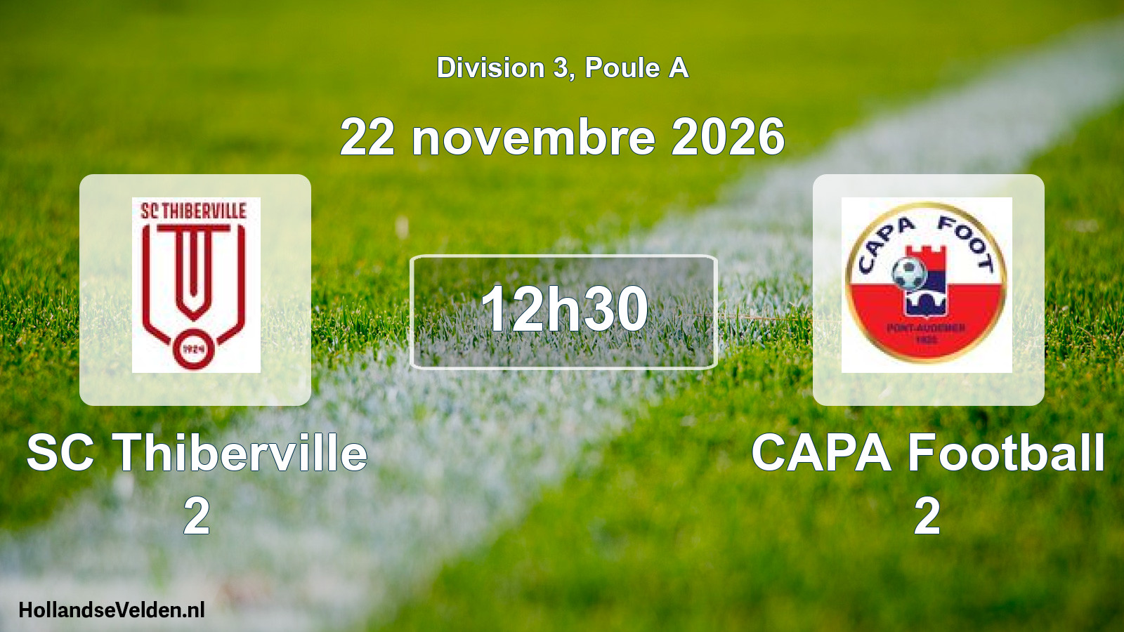 Match programmé: SC Thiberville 2 - CAPA Football 2 (22 novembre 2026)