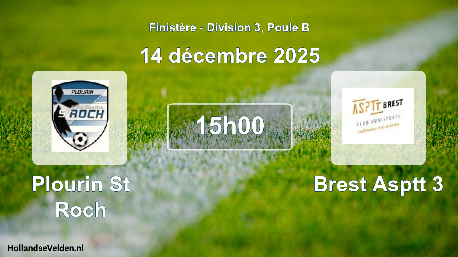 Scheduled Match: Plourin St Roch - Brest Asptt 3 (14 December 2025)