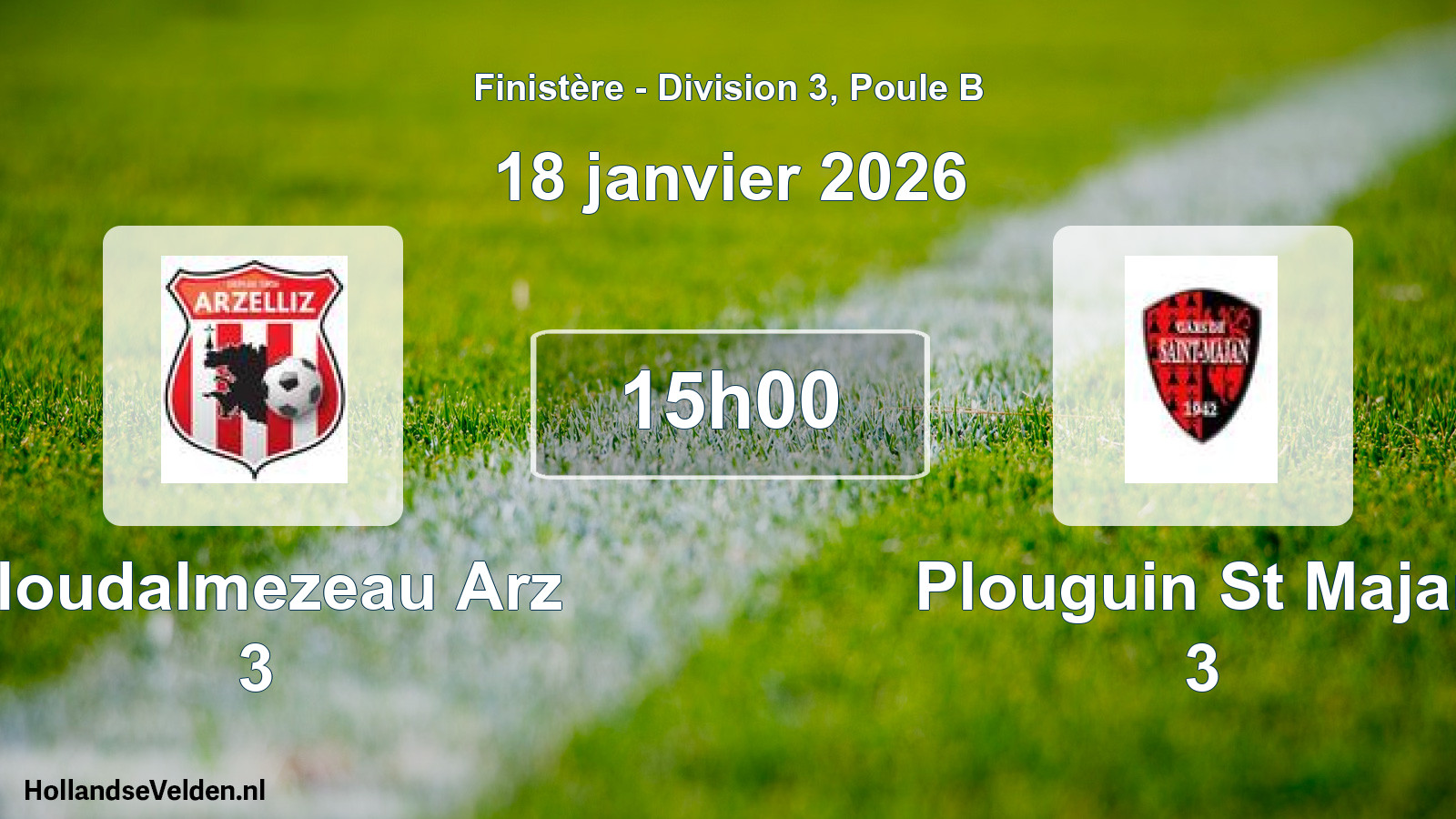 Geplande wedstrijd: Ploudalmezeau Arz 3 - Plouguin St Majan 3 (18 janvier 2026)