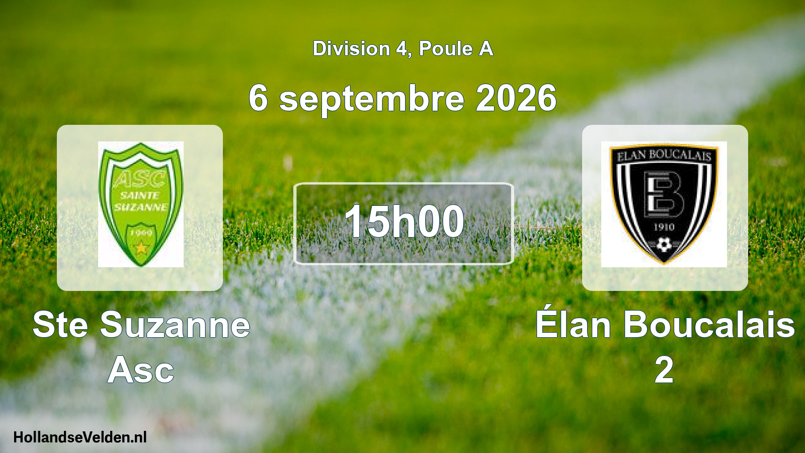 Match programmé: Ste Suzanne Asc - Élan Boucalais 2 (6 septembre 2026)