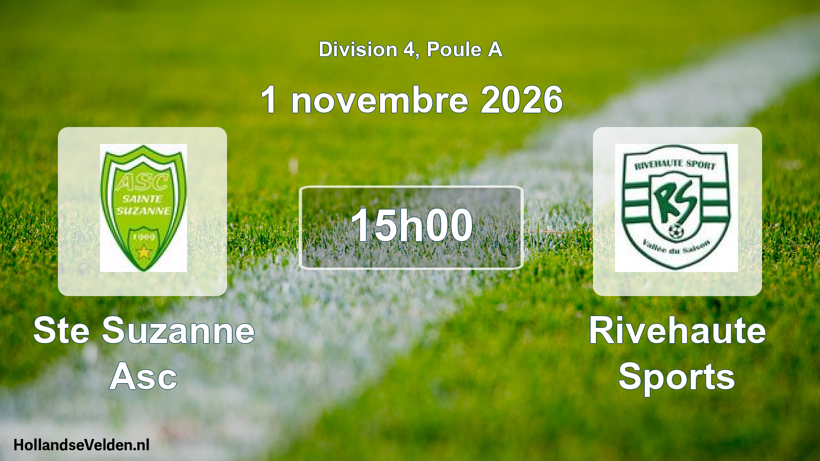 Scheduled Match: Ste Suzanne Asc - Rivehaute Sports (1 November 2026)