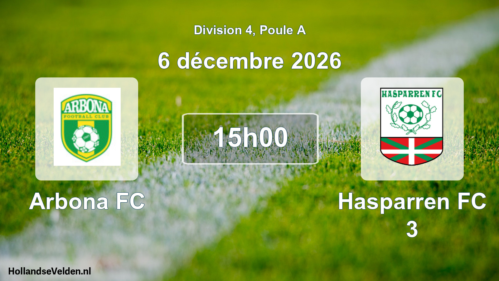 Geplande wedstrijd: Arbona FC - Hasparren FC 3 (6 december 2026)