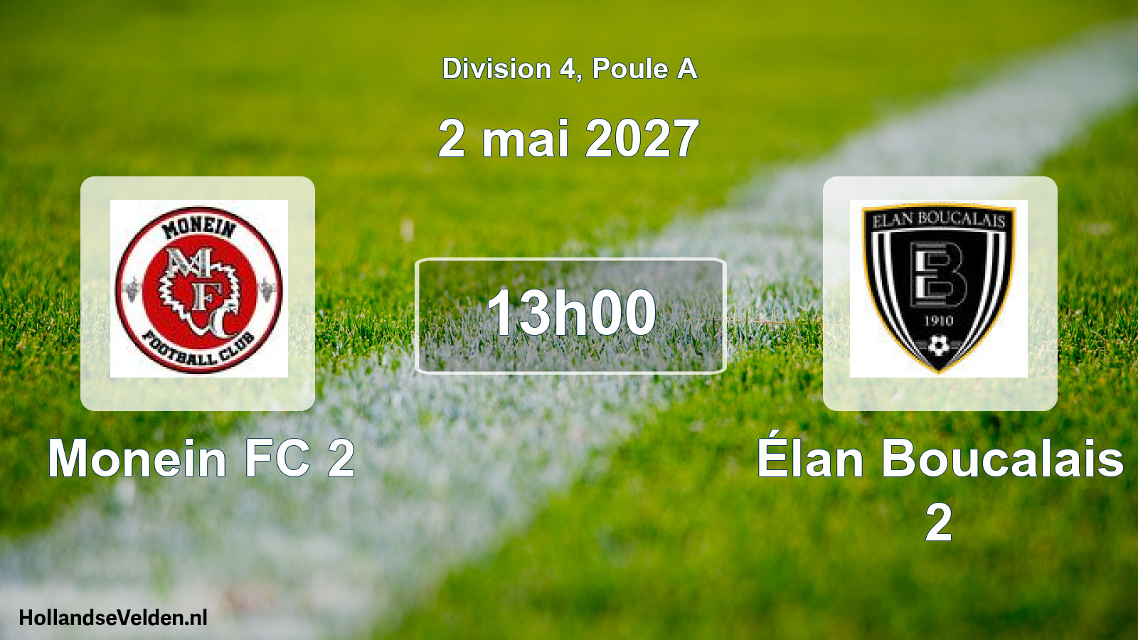 Geplande wedstrijd: Monein FC 2 - Élan Boucalais 2 (2 mei 2027)