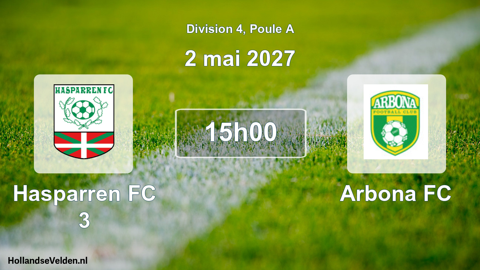 Geplande wedstrijd: Hasparren FC 3 - Arbona FC (2 mei 2027)