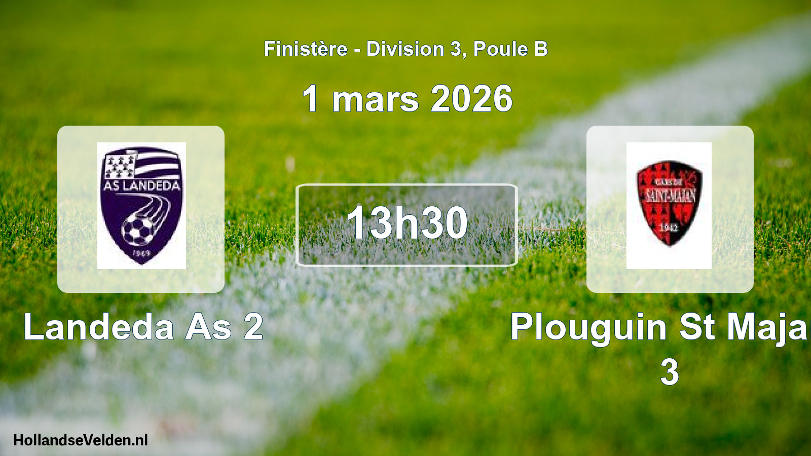 Geplande wedstrijd: Landeda As 2 - Plouguin St Majan 3 (1 mars 2026)