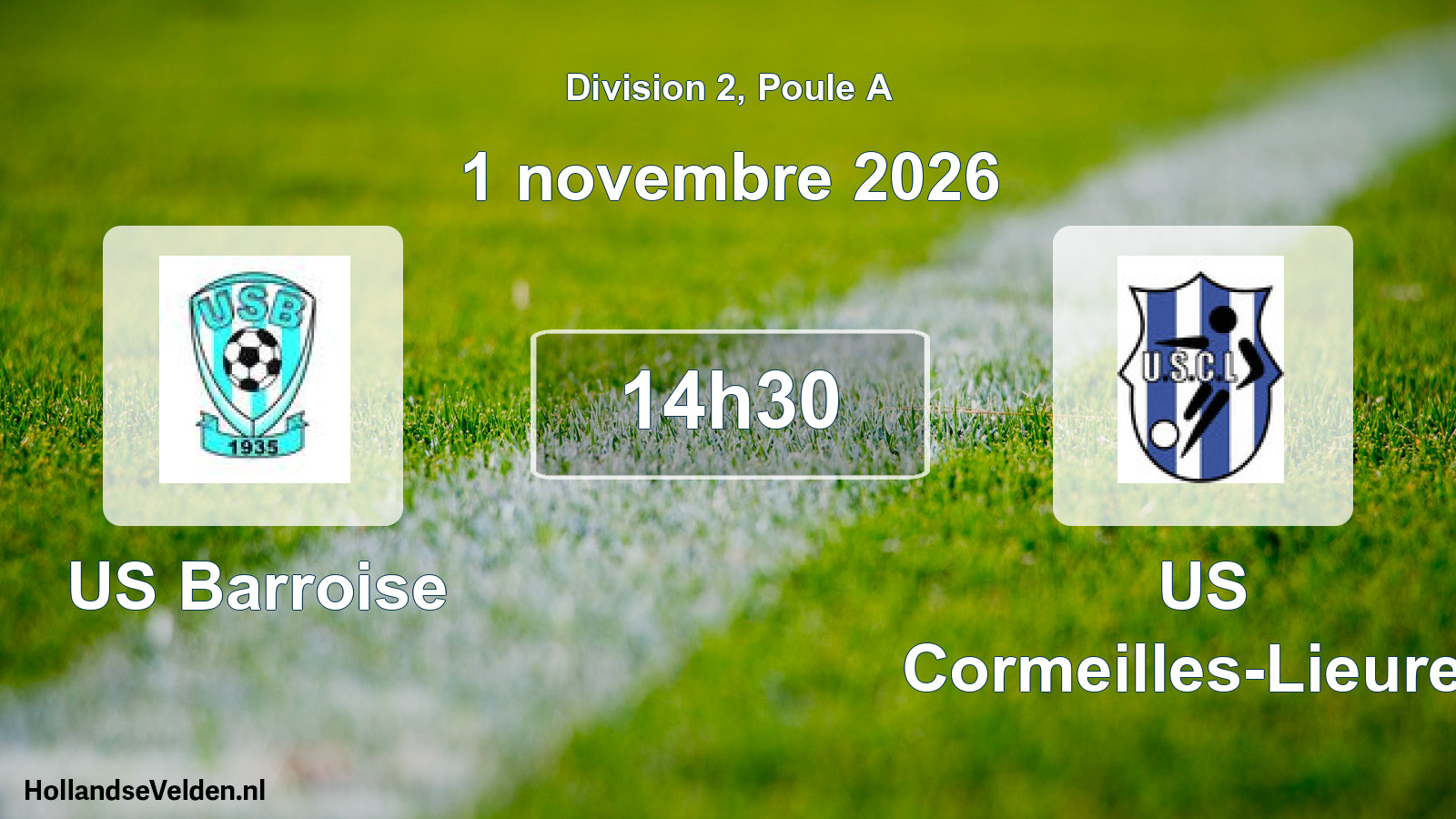 Match programmé: US Barroise - US Cormeilles-Lieurey (1 novembre 2026)