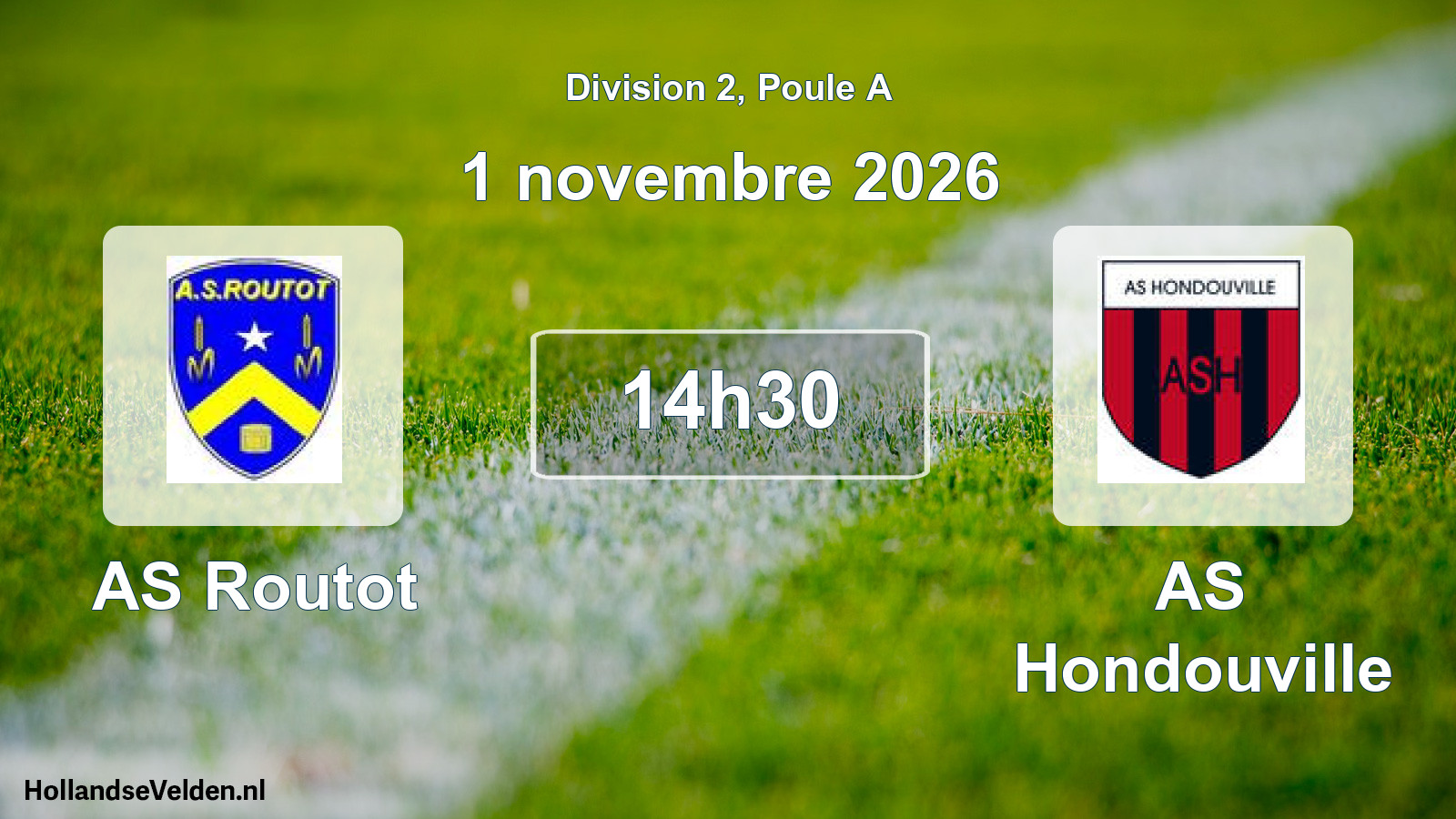 Match programmé: AS Routot - AS Hondouville (1 novembre 2026)