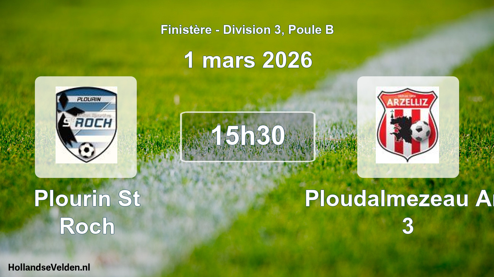 Geplande wedstrijd: Plourin St Roch - Ploudalmezeau Arz 3 (1 mars 2026)