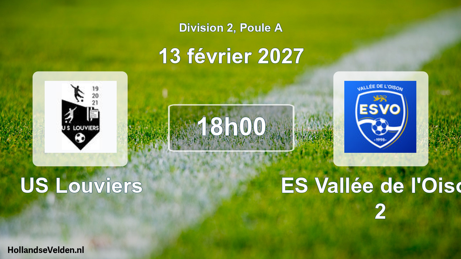 Match programmé: US Louviers - ES Vallée de l'Oison 2 (13 février 2027)