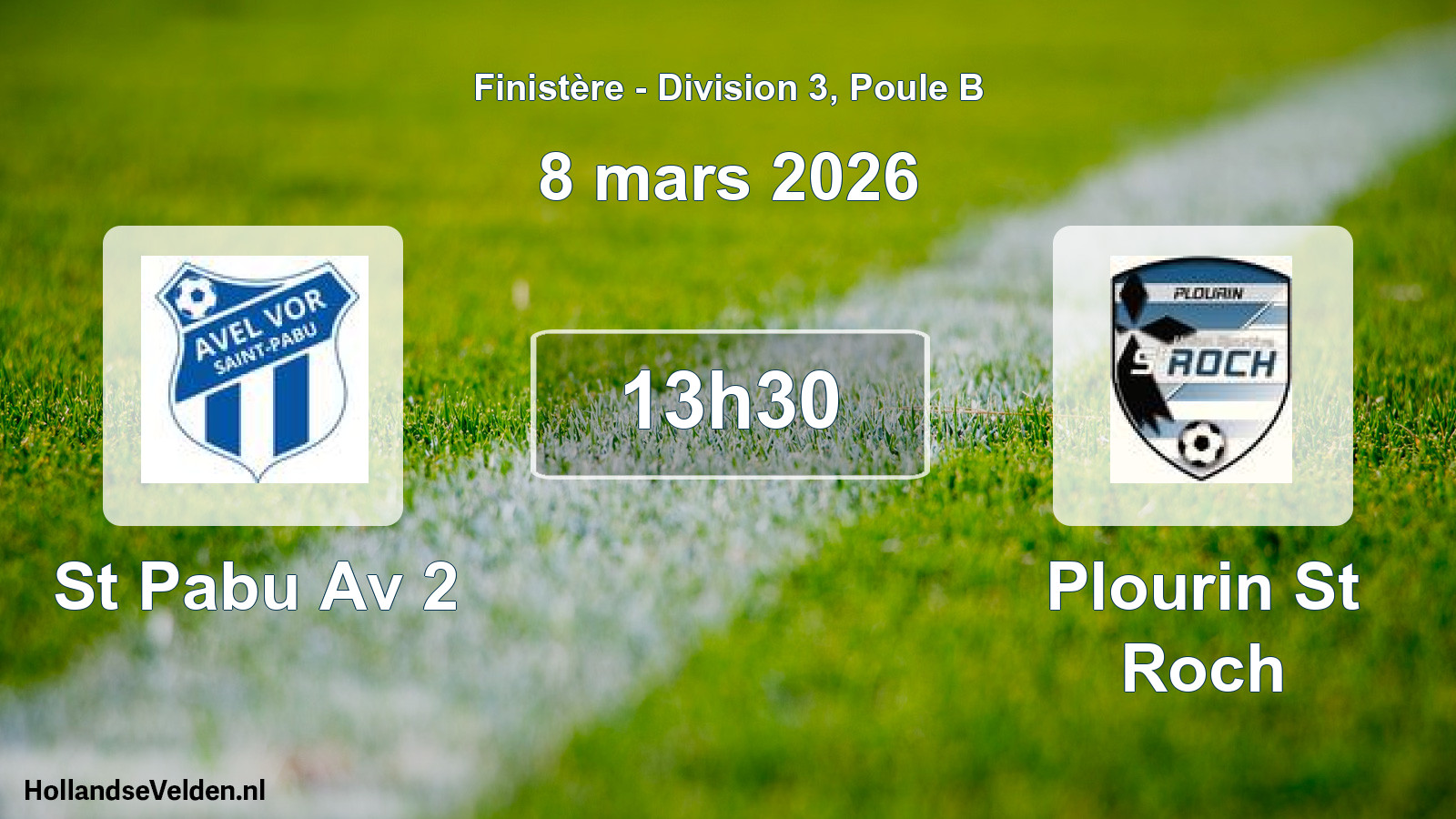 Scheduled Match: St Pabu Av 2 - Plourin St Roch (8 March 2026)