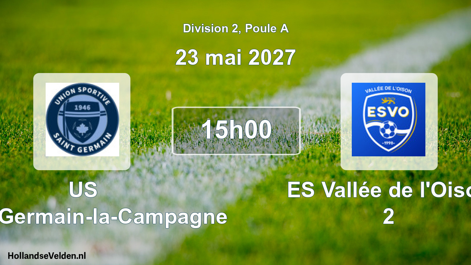 Match programmé: US Saint-Germain-la-Campagne - ES Vallée de l'Oison 2 (23 mai 2027)