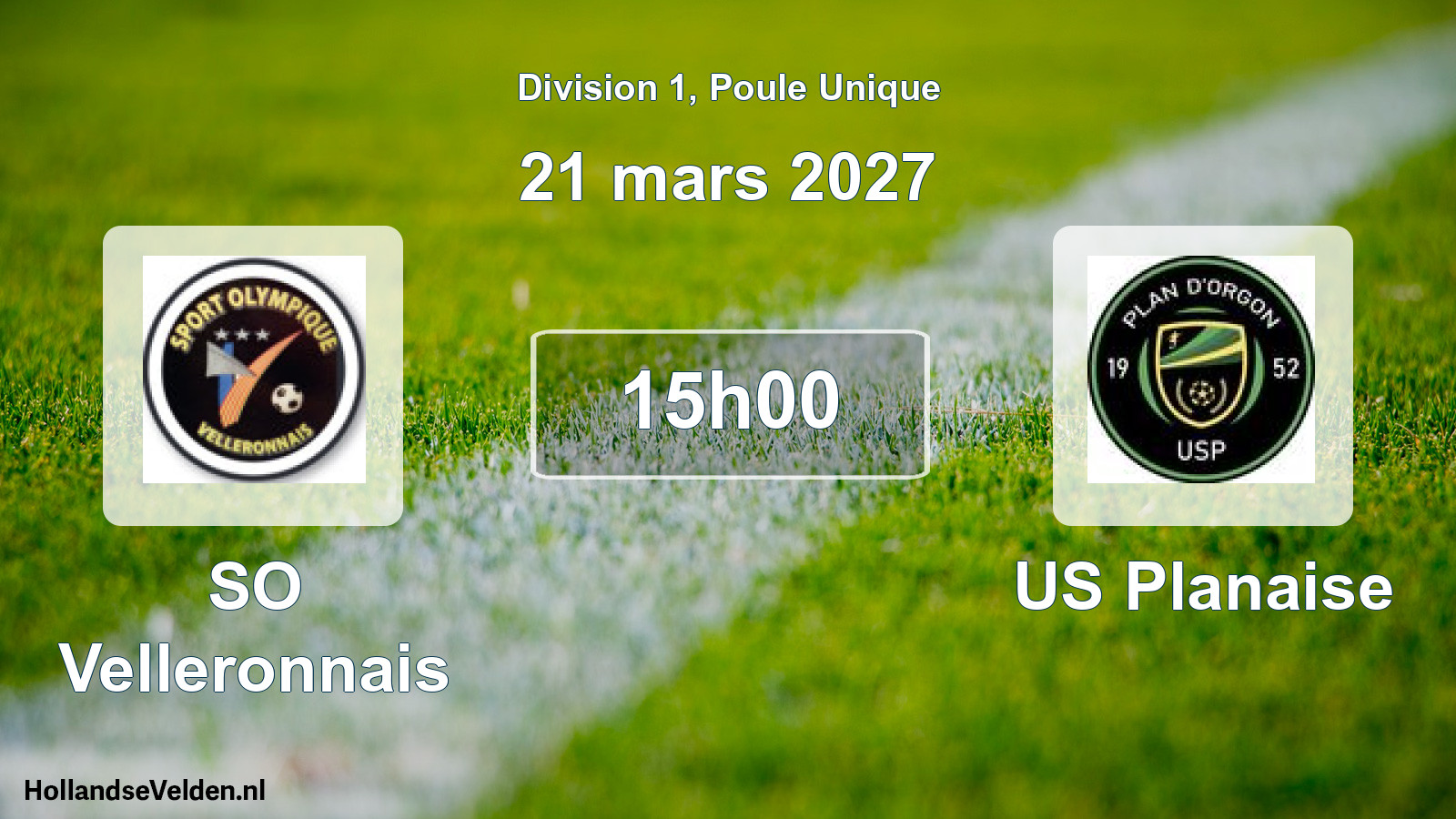 Match programmé: SO Velleronnais - US Planaise (21 mars 2027)