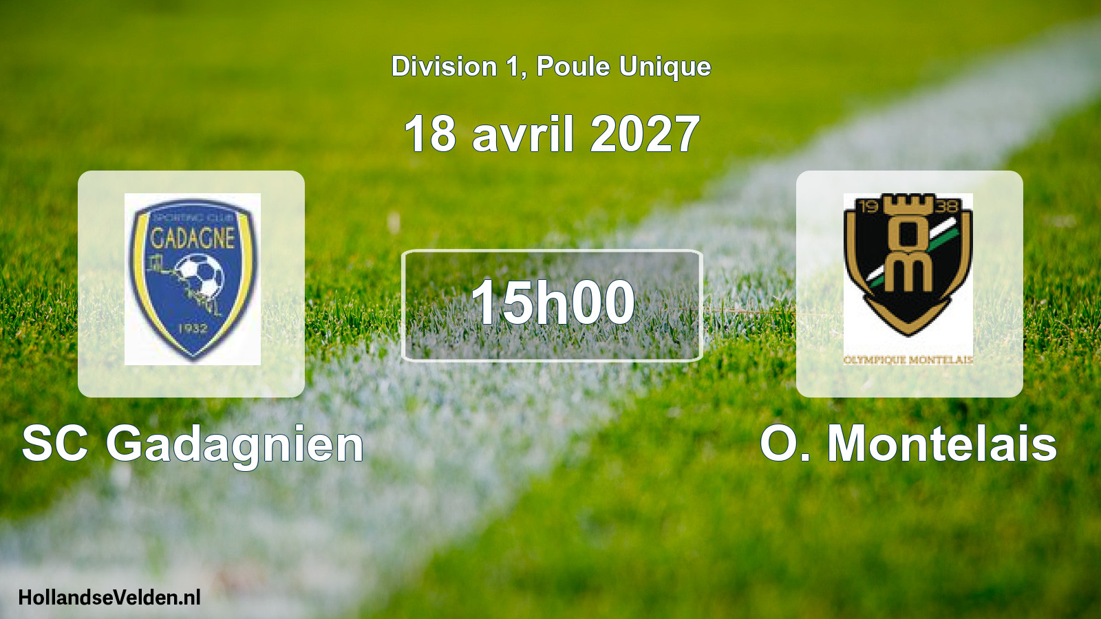 Match programmé: SC Gadagnien - O. Montelais (18 avril 2027)