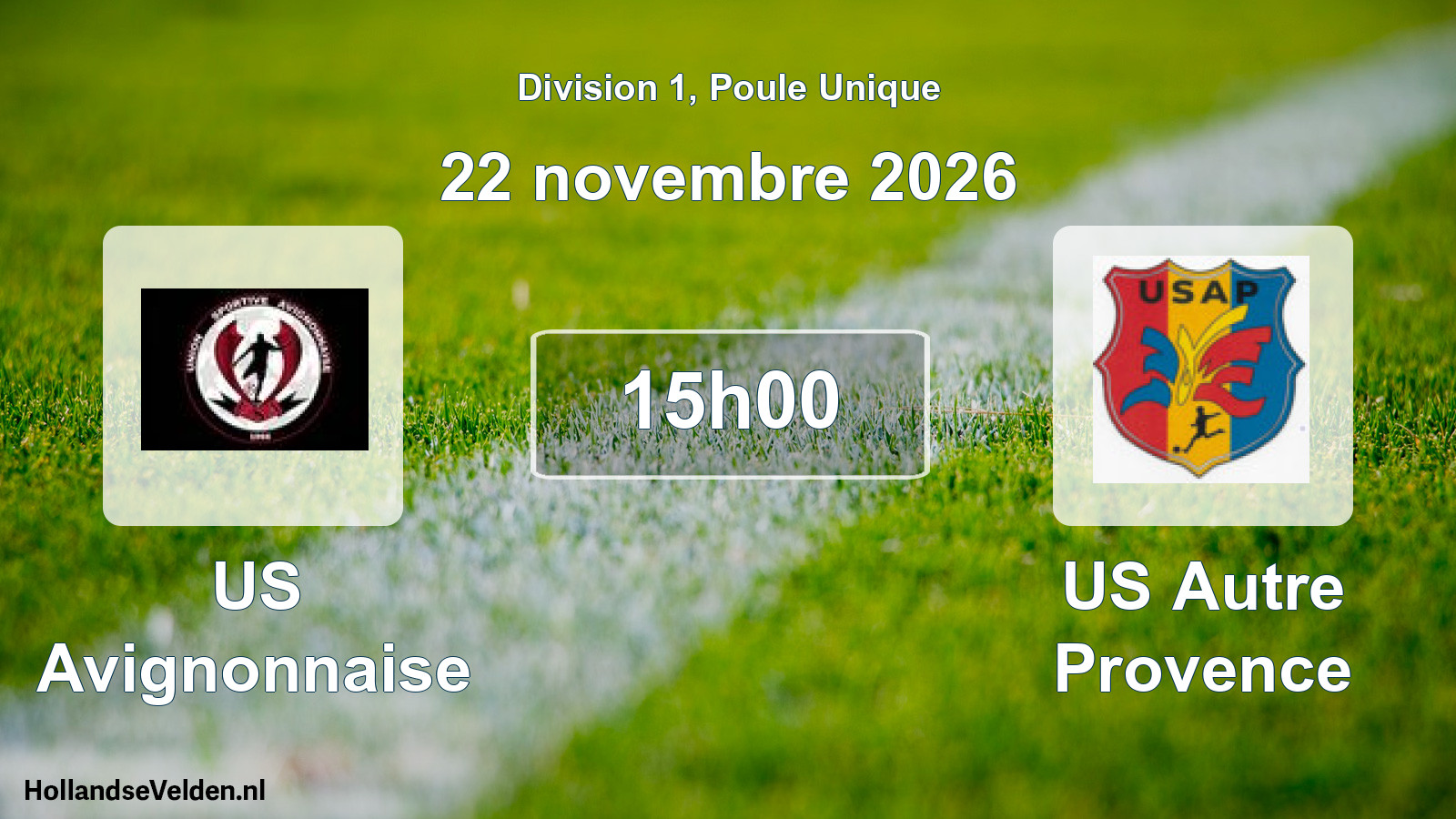 Scheduled Match: US Avignonnaise - US Autre Provence (22 November 2026)