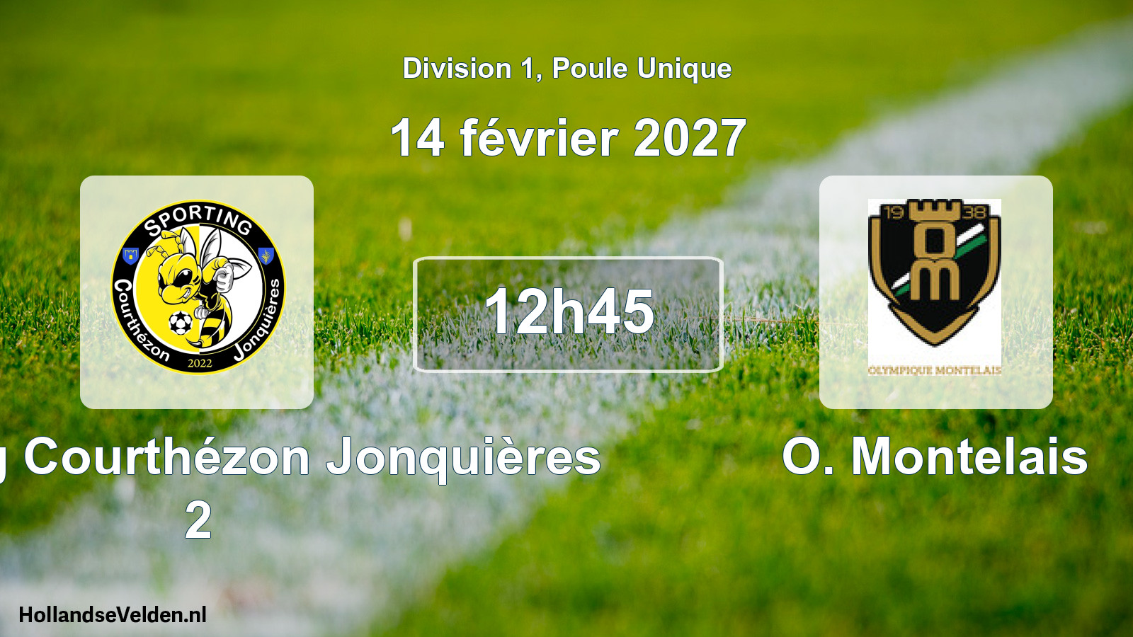 Geplande wedstrijd: Sporting Courthézon Jonquières 2 - O. Montelais (14 februari 2027)