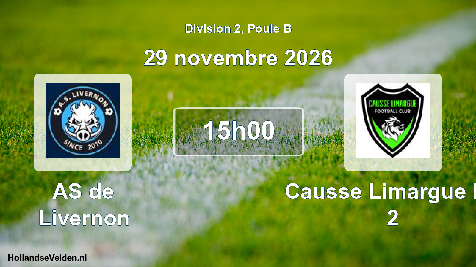 Match programmé: AS de Livernon - Causse Limargue FC 2 (29 novembre 2026)